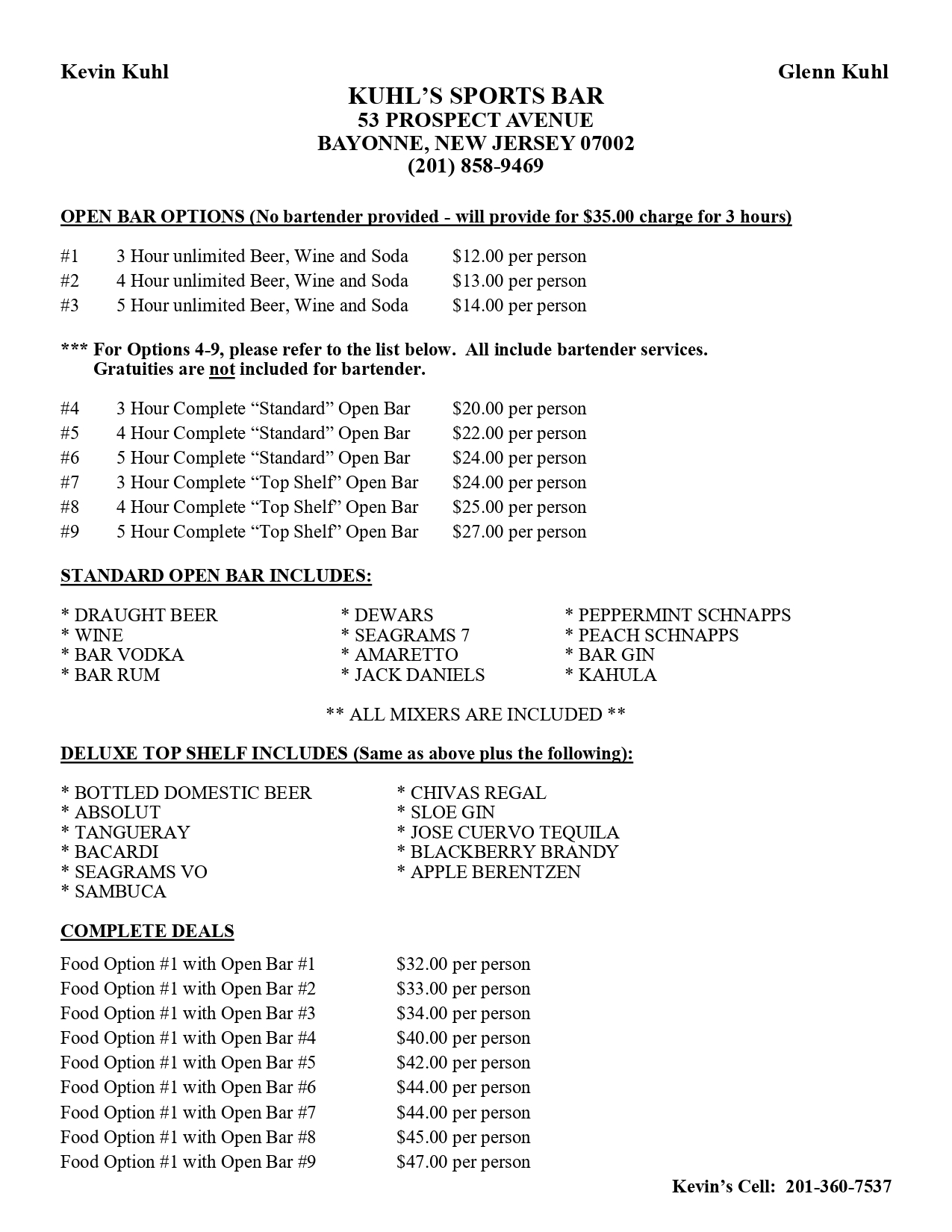 Kuhl's Tavern food photos